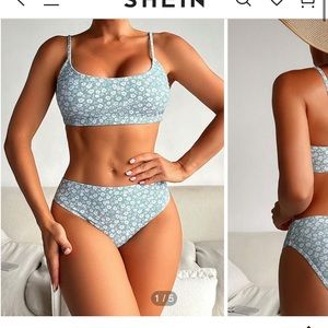 Ditsy Floral Print Bikini Swimsuit